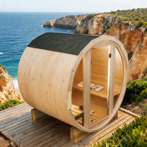 Sauna a Botte in Legno di Cedro Elettrica per Esterni, Kit per Bagno Turco a Legna per 2-4 Persone, Vendita all'Ingrosso - Product Image 4