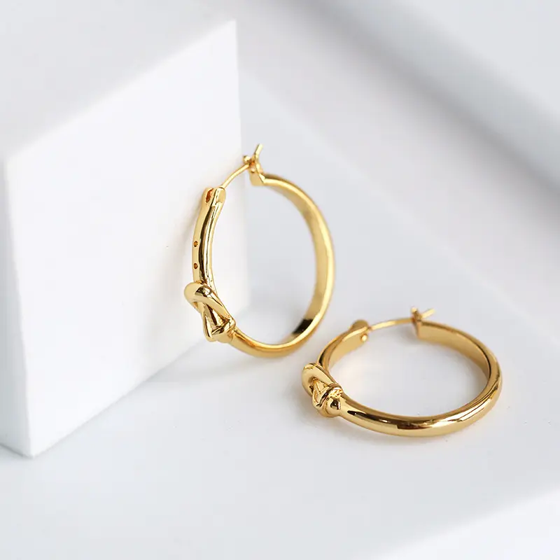 Fashion Hoop Earrings With 18k Gold Plated Hoop Earrings For Women And Girls