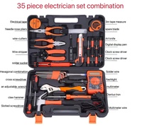 Kit d'outils de maintenance électrique et informatique, multimètre, 35 pièces, étui rigide, OEM 45 #   Carbone