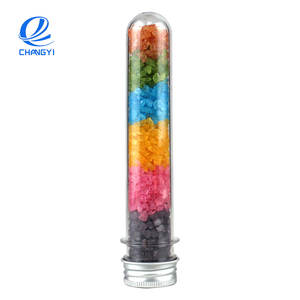 Atacado Himalayan Bath Sal em Massa Rose Scented Sal do Mar Morto em Tubos De Vidro Body Cleaning Sal Recipientes com Caixa - Product Image 5