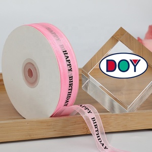 Nastro in Organza Personalizzato con Logo Stampato, 100% Poliestere con Bordo Metallico per Decorazioni e Confezioni Regalo - Product Image 2