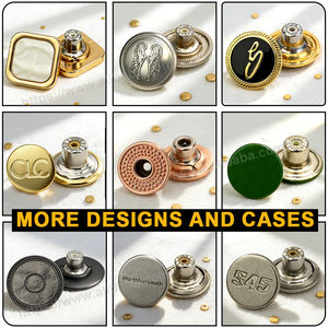 Botones y remaches de metal para vaqueros con logotipo personalizado del fabricante Aleación de zinc/latón con patrones de seta y estrella para ropa - Product Image 3