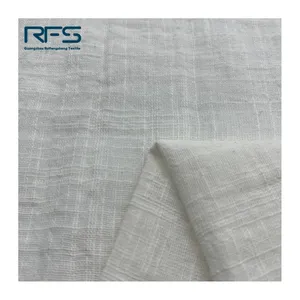 wholesale comfortable 100% cotton jacquard fabric thickened bamboo muslin fabric for shirts