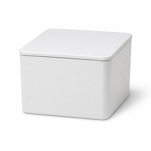 Custom Square Matte White Metal Tin <b>Box</b>, Plain <b>Empty</b> Food Grade Tin For Tea Candy Jewelry Small Item <b>Gift</b> Storage Packing - Product Image 3