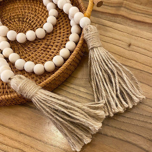 Ghirlanda di Perle <span class=keywords><strong>in</strong></span> Stile Rustico da 58 Pollici con Nappe, Decorazione Murale <span class=keywords><strong>in</strong></span> Stile Country Francese - Product Image 5