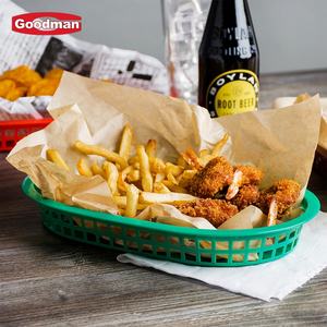 Cestas de comida rápida Stacuable, bandeja de servicio de restaurante de Material PP de plástico rojo para servir hamburguesas y patatas fritas - Product Image 5