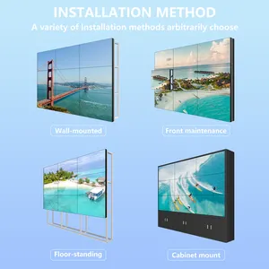 Schermo pubblicitario per segnaletica digitale da 46 pollici 4K per parete 0.88mm 3.5mm 8mm schermo di giunzione per blocchi di costruzione Video Wall LCD FHD