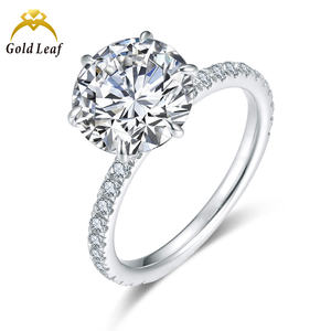 Anelli di Fidanzamento Personalizzati Goldleaf con Diamante Sintetico IGI da 1ct 2ct 3ct, Anello Nuziale in Oro 10K 14K <span class=keywords><strong>18K</strong></span> con Diamante Coltivato in Laboratorio - Product Image 1