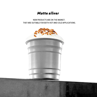 2025 Style 500ML Aluminium Camping En Plein Air Tasse Ins Réutilisable Café Bière Tasses Blanc Tasses Jetables pour Fête 15oz Capacité