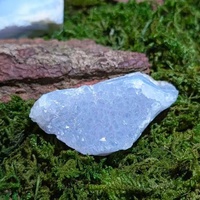 Agate bleue druzy de haute qualité, cristal de quartz naturel brut pour la méditation et la guérison