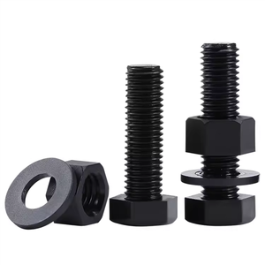 Pernos Y Tuercas Hexagonal Negro Nylon Plástico Pernos hexagonales Tuercas Espaciadores Arandela Rosca completa Tornillos de cabeza hexagonal M6 <span class=keywords><strong>M8</strong></span> M10 X 45mm M12 - Product Image 5