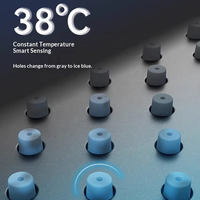 Robinet de douche intelligent à affichage LED de la température, commande par bouton, touches de piano, design moderne, en cuivre et céramique, pour usage hôtelier