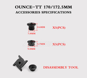 <span class=keywords><strong>Pédalier</strong></span> de vélo de route <span class=keywords><strong>PROWHEEL</strong></span> 130 BCD 170/172,5 mm 50/52/54/56/58/60T Plateaux de <span class=keywords><strong>pédalier</strong></span> avec boîtier de <span class=keywords><strong>pédalier</strong></span> - Product Image 5