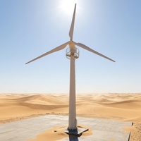 Système de générateur d'énergie éolienne 220v/380v/400v, diamètre du rotor 12,6 m, pales en fibre de verre renforcée, éolienne horizontale 50 kW