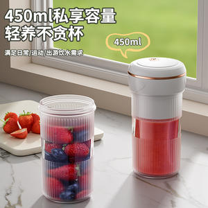 Exprimidor Eléctrico Portátil B7, Capacidad de 401 ml y 600 ml, Multifuncional, Carga USB, Cuerpo de Plástico, Motor de Corriente Continua, 18000 RPM - Product Image 2