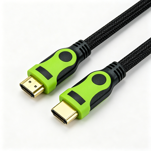 Câble HDMI 1.4v 4K Qiulink, cordon tressé vert, 10,2 Gbps, haute vitesse, pour PS4, Xbox, projecteur, home cinéma, 5 pieds - Product Image 4
