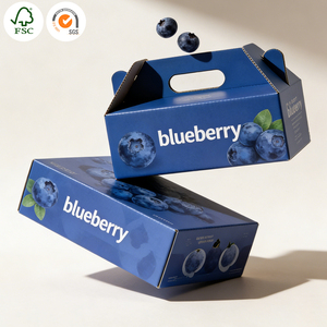 Caja de Cartón Corrugado Resistente al Agua, Tipo <span class=keywords><strong>E</strong></span>, para Envíos, con Logotipo Personalizado, Portátil, Grande, de Alta Gama, para Exportación de Frutas - Product Image 4