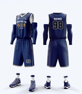 Tùy Chỉnh Chất Lượng Cao Bóng Rổ Mặc Thoáng Khí Bóng Rổ Đồng Phục Cho Bóng Rổ Jersey Có Thể Đảo Ngược Hoàng Gia Màu Xanh Hàng Đầu - Product Image 5