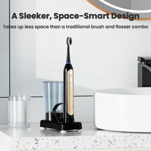 <span class=keywords><strong>Cepillo</strong></span> de Dientes Eléctrico <span class=keywords><strong>con</strong></span> Irrigador Bucal, 3 Modos de Cepillado Sónico y 5 Niveles de Presión de Irrigación para una Limpieza Profunda, IPX7 - Product Image 4