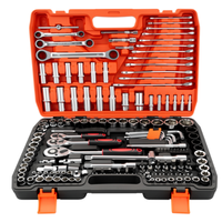 Clé à cliquet combinée à 24 dents, clé à douille manuelle en acier au chrome-vanadium, ensemble d'outils de réparation automobile, boîte à outils complète OEM
