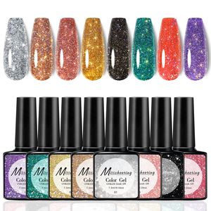 Laser <b>Sequin</b> Gel Nail Polish 7.5ml Holographic Flash Glitter Gel Varnish Durable UV LED Cure Manicure Nail Beauty Supplies - Product Image 1