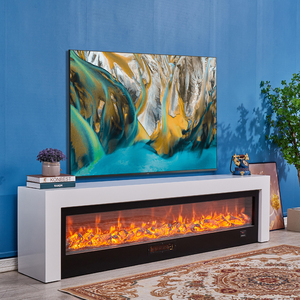 Meuble TV de luxe léger, style moderne simple, simulation de cheminée, chauffage au feu, cheminée <span class=keywords><strong>scandinave</strong></span>, salon, cheminée personnalisée - Product Image 4