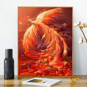 Atacado pintura por números estilo chinês diy kit de pintura à mão arte a óleo da parede pintura por número design personalizado