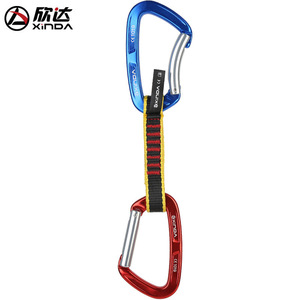 Mosquetón Xinda de 27 cm, Rojo y Azul, Recto y Curvo, de Aleación de Aluminio, para Escalada, Montañismo y Equipo de Seguridad - Product Image 2