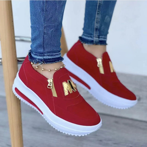 Sneakers Casual da <span class=keywords><strong>Donna</strong></span> All'ingrosso Estive <span class=keywords><strong>con</strong></span> Rialzo in PU Vulcanizzato <span class=keywords><strong>con</strong></span> <span class=keywords><strong>Cerniera</strong></span> Taglie Forti - Product Image 6