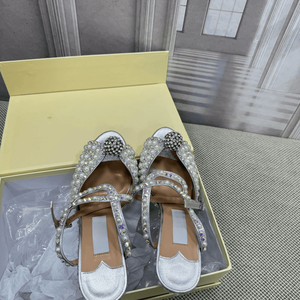 Zapatos de Tacón Alto Jimmy de Alta Calidad para Mujer, Parte Superior Cubierta de Perlas y Hebilla con Diamantes Esféricos, Modernos y a la Moda - Product Image 2