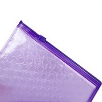 Sac à bulles en PVC avec fermeture éclair, transparent, résistant à l'humidité et à la pression, peut être imprimé avec un logo en différentes couleurs