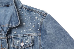 Chaquetas de Mezclilla con Cuentas para Mujer, Estilo Novia, Manga Larga, Primavera y Otoño, Oferta 2022 - Product Image 5