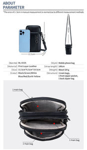 กระเป๋าสะพายข้าง AndoBag รุ่นเล็กสำหรับผู้หญิง แฟชั่นกระเป๋าใส่โทรศัพท์มือถือ ความจุมาก หนังวัวแท้ รุ่น 6535 - Product Image 3