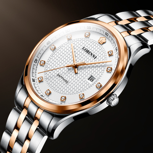Orologio Automatico al Quarzo LOBINNI 3006 di Lusso Ultra-Sottile con Cinturino in Acciaio Inossidabile per Coppie, Prodotto in Fabbrica Cinese - Product Image 5
