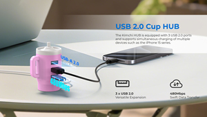 Sử dụng ETECH sáng tạo xách tay chai-shaped 3-cổng USB 3.0 HUB kiểu dáng đẹp đa cổng chai nước - Product Image 3