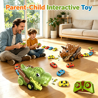 Jouets de voiture télécommandés RC, jeu Serpent Gourmand, jouets éducatifs, voiture dinosaure électrique télécommandée 2.4G pour bataille interactive