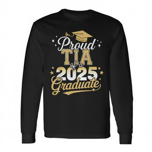 Orgogliosa zia di un laureato del 2025, maglietta a maniche lunghe, regalo di laurea - Product Image 2