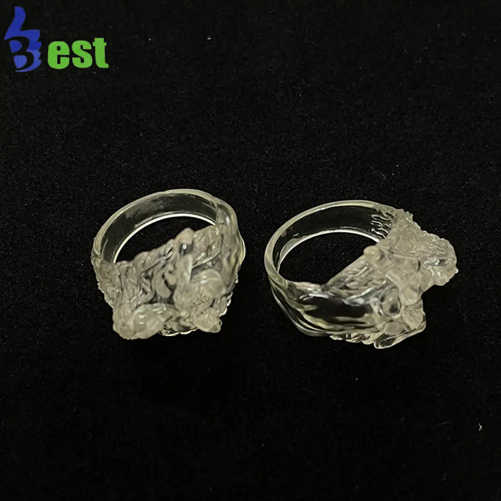 Customized prototype PMMA Acrylic CNC Machining transparent clear color ring parts