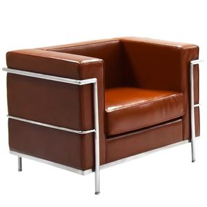 कार्यालय सोफा सेट Lc2 2 सीटर आधुनिक शैली क्लासिक चमड़े के सोफे कुर्सी अनुकूलन योग्य प्राचीन भूरे रंग में - Product Image 3