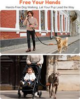 Laisse pour chien personnalisée mains libres, solide, souple et tendance, avec double poignée et support lombaire pour grands chiens, pour la marche et le jogging