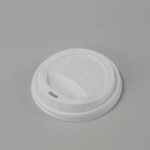 Custom White Airtight <b>Cups</b> Accessory Dessert <b>Coffee</b> Paper <b>Cups</b> Plastic Cpla <b>Coffee</b> Flat Sealed <b>Lid</b> - Product Image 4