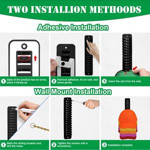 Baixo Preço New Wall Hat Organizer com Strong Sticky Hanging Multi-Tier Wall Hat <span class=keywords><strong>Rack</strong></span> para Baseball Caps Armazenamento - Product Image 6