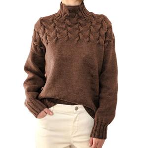 <span class=keywords><strong>Maglione</strong></span> da <span class=keywords><strong>Donna</strong></span> a Collo Alto <span class=keywords><strong>con</strong></span> Maniche Lunghe e Dettagli Intrecciati, Moda Transfrontaliera OEM/ODM - Product Image 2