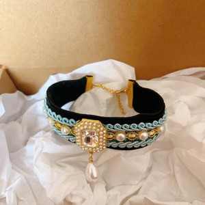 Collare per Gatti in Poliestere Lussuoso Velluto con Gemme e Collana di Perle, Accessorio Fotografico per Abyssinians - Product Image 4