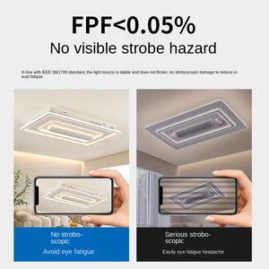 Simple Modern LED Ceiling Lamps 3CCT Indoor Fan for Home Office Bedroom Balcony Entrance Closet Cloakroom Family Walkway 6000K - Product Image 6