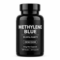 Capsules de bleu de méthylène végétalien pour la santé cellulaire et l'énergie des adultes, formule naturelle, 2 doses/jour, 60 unités
