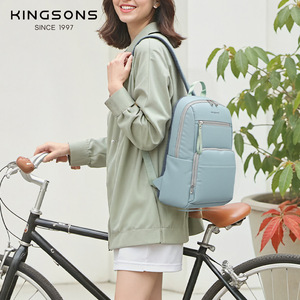 Kingsons Women's <b>Backpack</b> 15 Inches <b>Lightweight</b> Durable Solid Color Student <b>Backpack</b> For Leisure Travel - Product Image 1