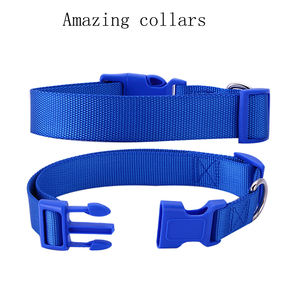 Kerah hewan peliharaan anjing nilon sublimasi polos terpisah - Product Image 4