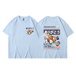 Venta al por mayor elemento de dibujos animados estilo suelto ocio <span class=keywords><strong>camiseta</strong></span> para hombres algodón calle hombres impresión algodón camisetas - Product Image 2