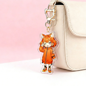 Chinese Factory Custom Cartoon Acrylic UV Printing Waterproof Key Chain Bag Hanging Decoration Custom Logo Promotional - Product Image 1